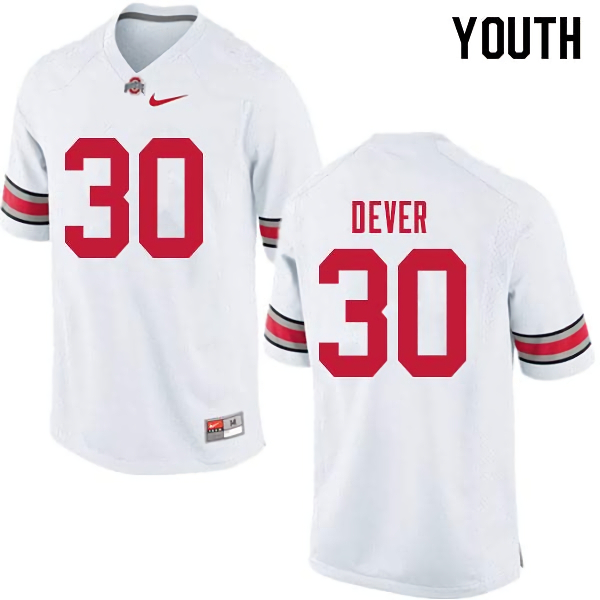 Kevin Dever Ohio State Buckeyes Youth NCAA #30 Nike White College Stitched Football Jersey QVV8656RM
